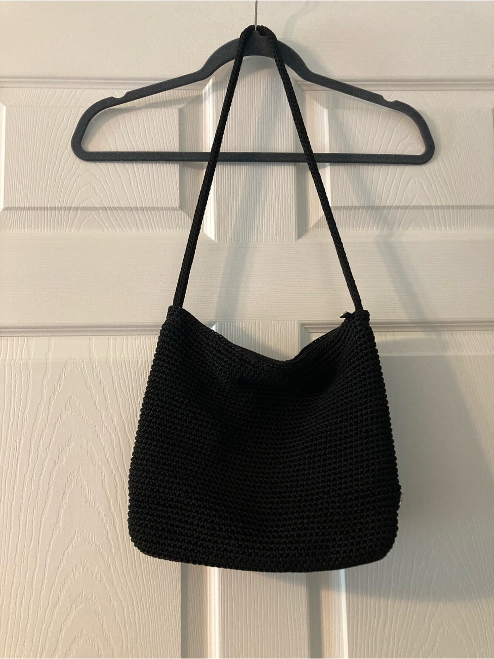 The Sak Black Knit Shoulder Bag